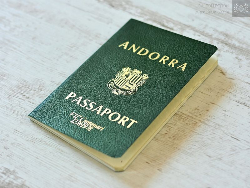 Andorra, 1978 passport specimen (Andorra's Paréages 7. Centenary 1278-1978 edition)