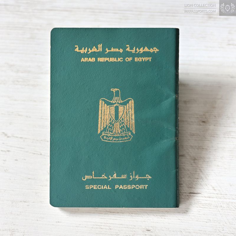 Egypt, 2000-2001 Special Passport from a professor of science, lots of visas, extremely rare
