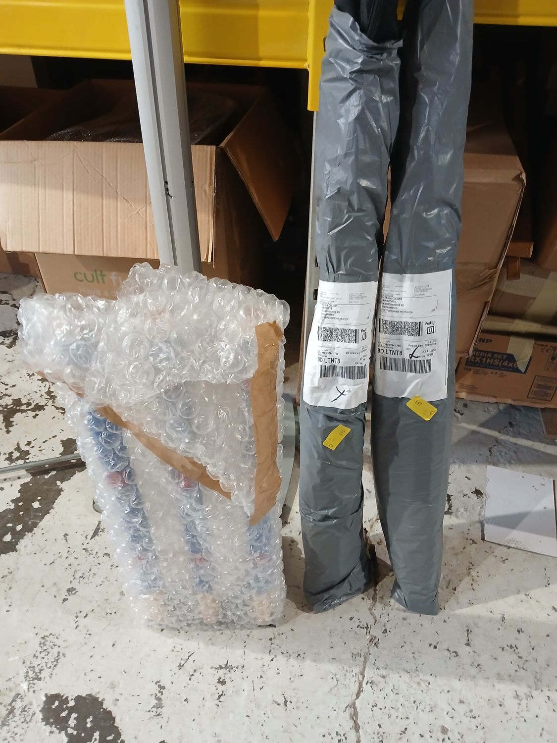 1 pallet of 2 flags and one set of stumps (bay 2 top)