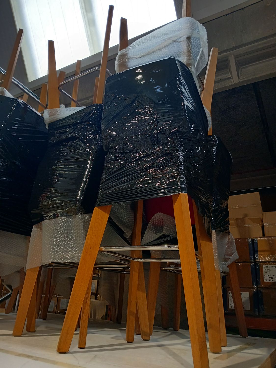 3 pallets of stools 20 in total (top left of bay 11)