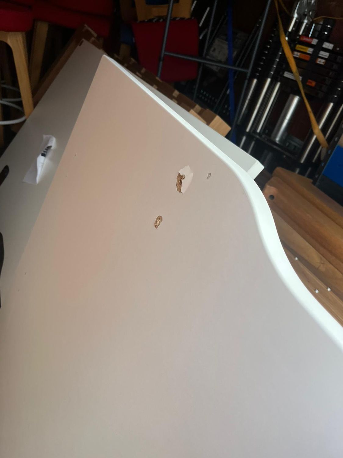 4 pallets of white table tops and frames ( middle of bay 4)