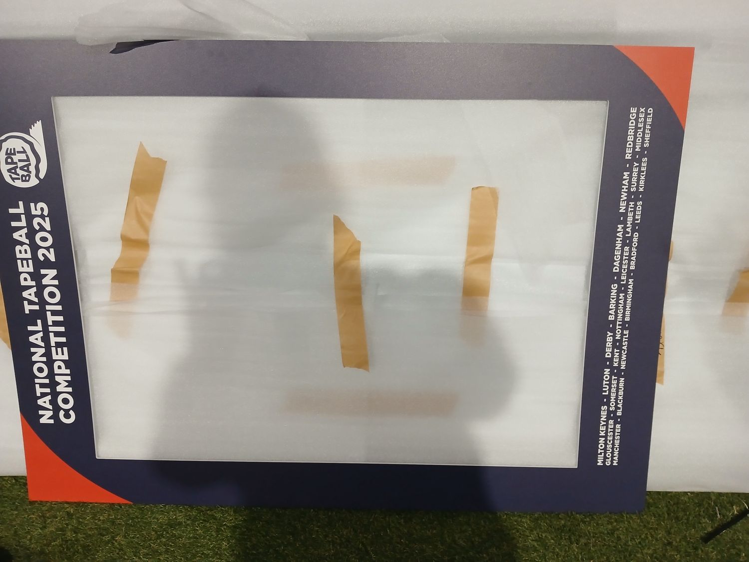 National tape ball advertising (1 pallet) top of bay 17