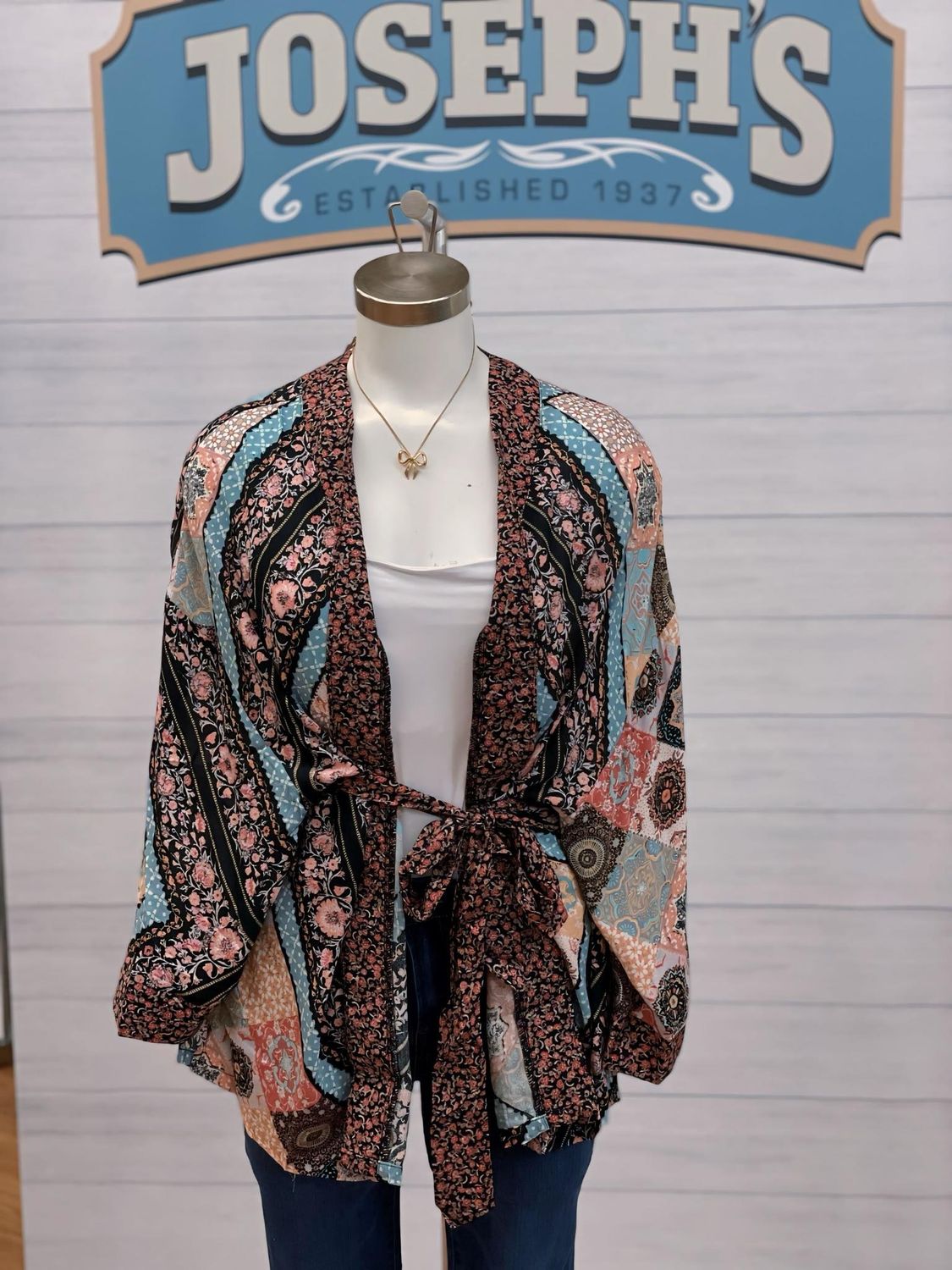 Artistic Printed Cardigan, Multi