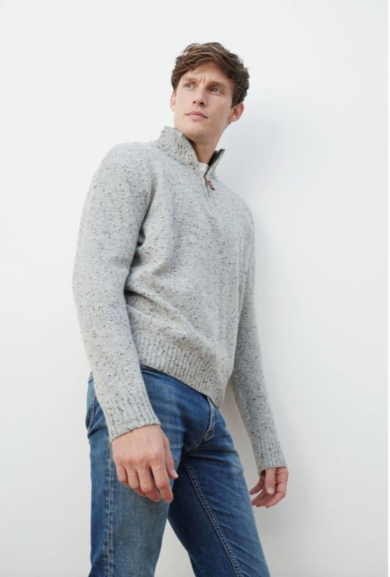 Belleek Troyer Mens Sweater, Grey