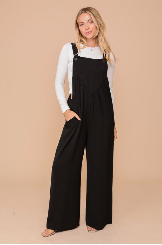 Effortless Chic Wide-Leg Jumpsuit, BLK