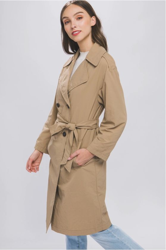 Long Button Up Trench Coat, KHI