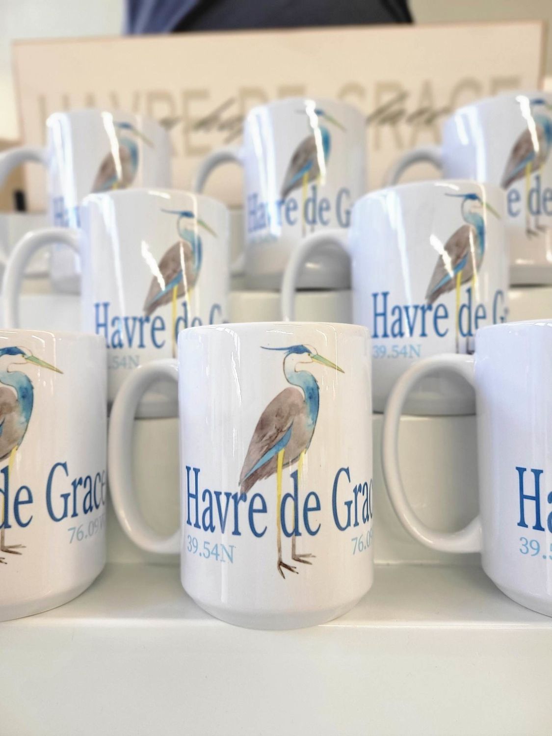 Watercolor Heron Ceramic Mug