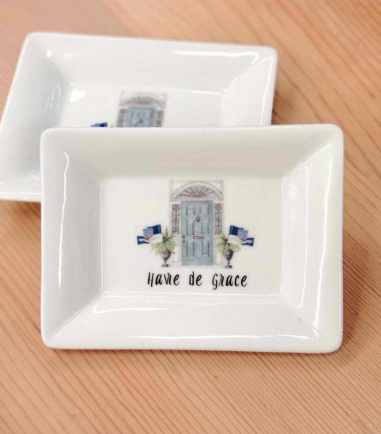 Havre de Grace Flag Mini Porcelain Dish