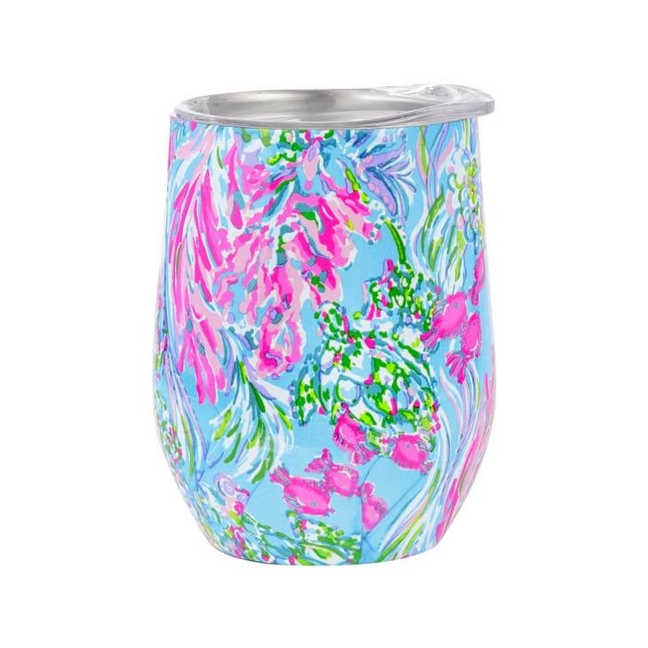 Stemless Stainless Steel Wine Glass, Best Fishes