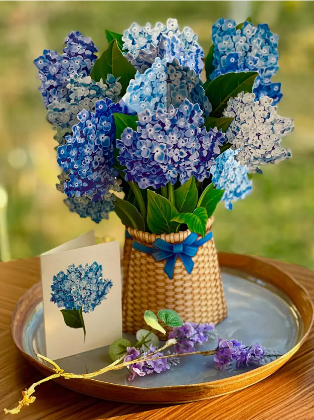 Nantucket Hydrangeas Pop-Up Greeting Cards