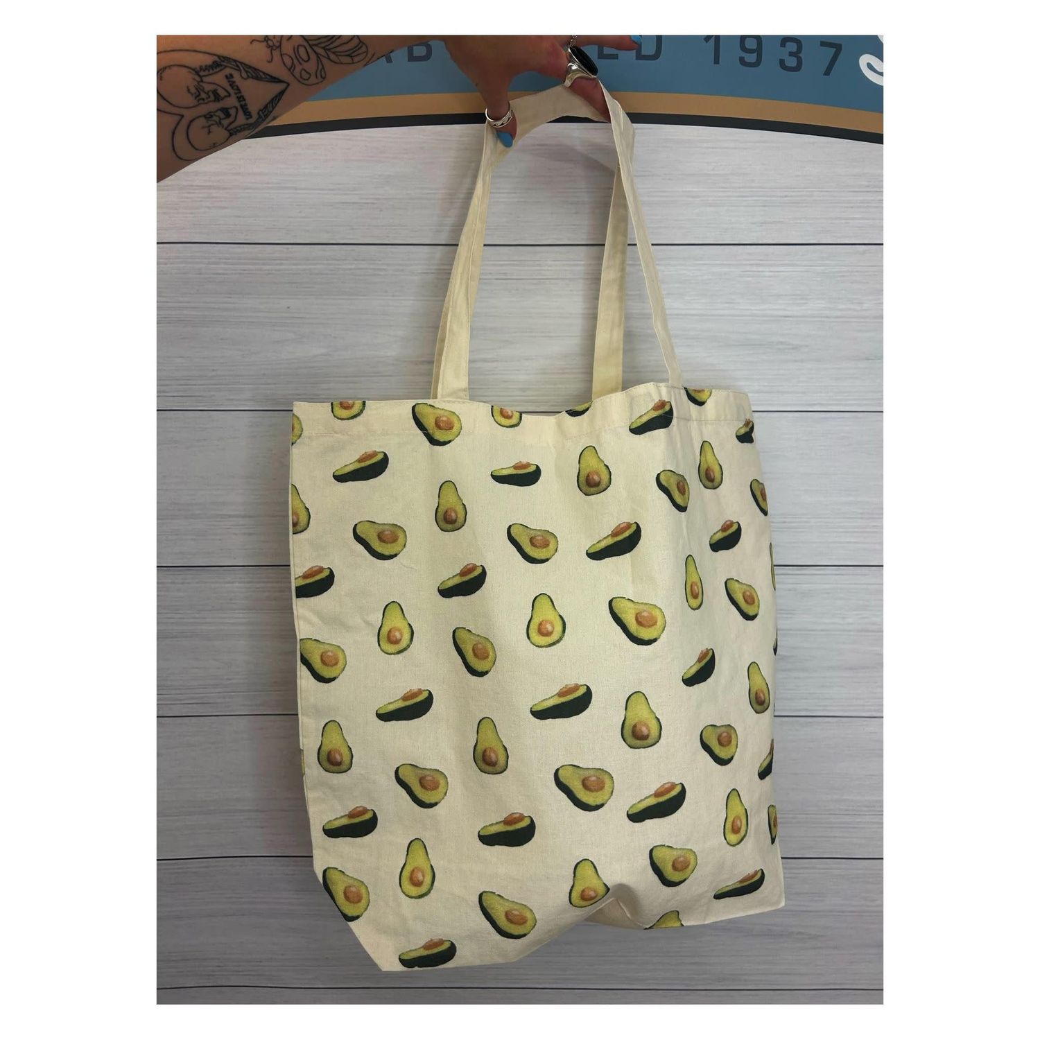 All Over Avocados Print Tote Bags