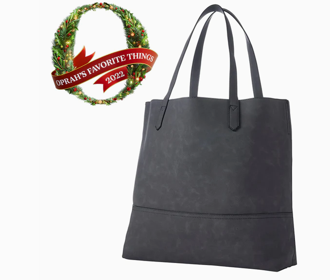 Taylor Tote Bag, Black Suede