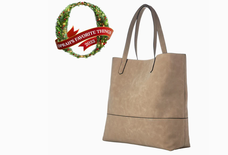 Taylor Tote Bag, Taupe Suede