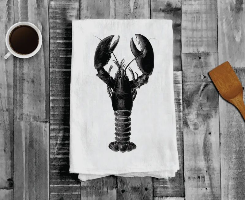 Main Lobster Ocean Tea Towel