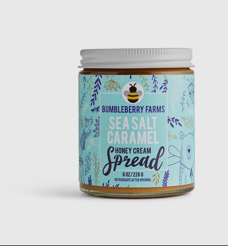 8 oz Sea Salt Caramel Honey Cream Spread