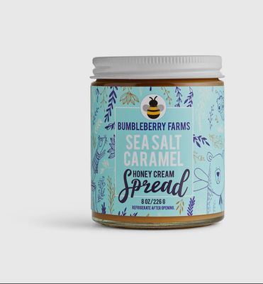 8 oz Sea Salt Caramel Honey Cream Spread