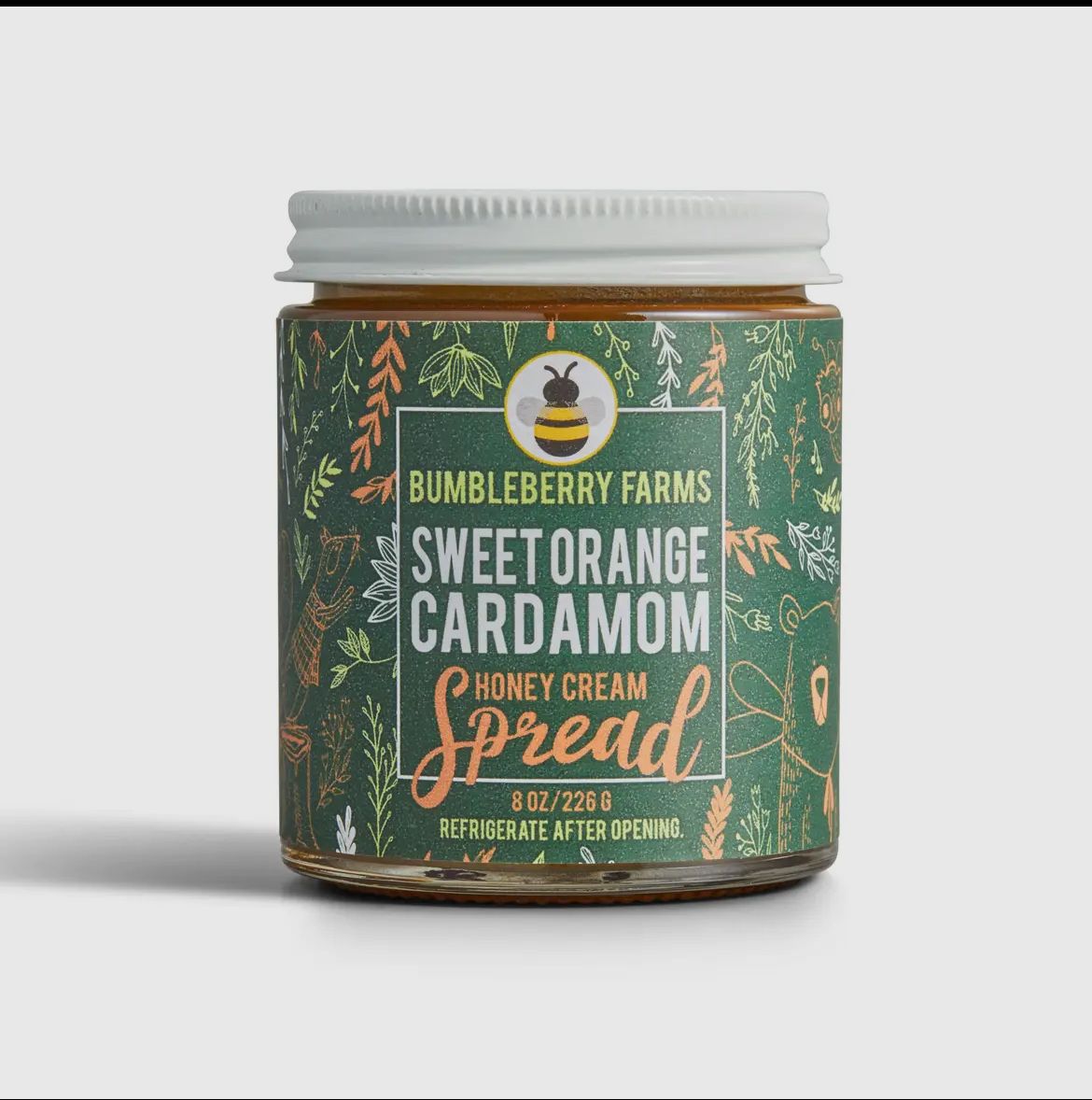 8 oz Sweet Orange Cardamom Honey Cream Spread