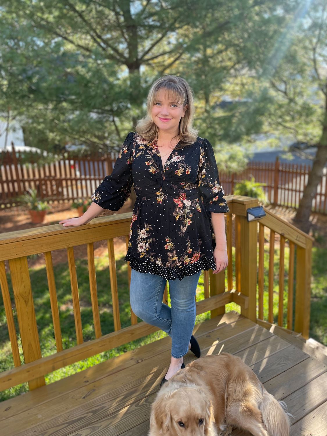 Dotty Twist Front Tunic 