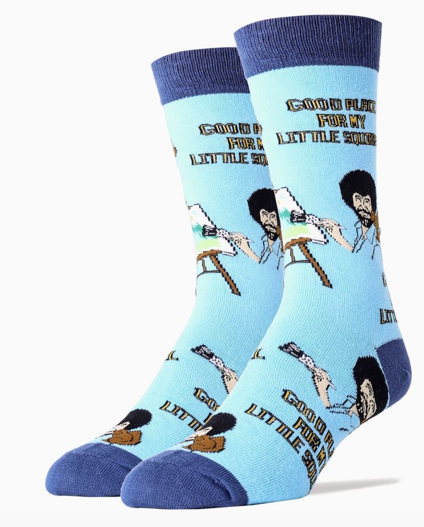 Bob Ross Little Squirrel Novelty Socks 8-13