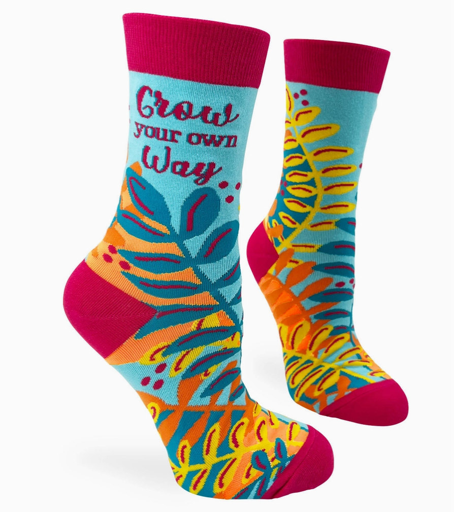 Grow Your Own Way Novelty Crew Socks