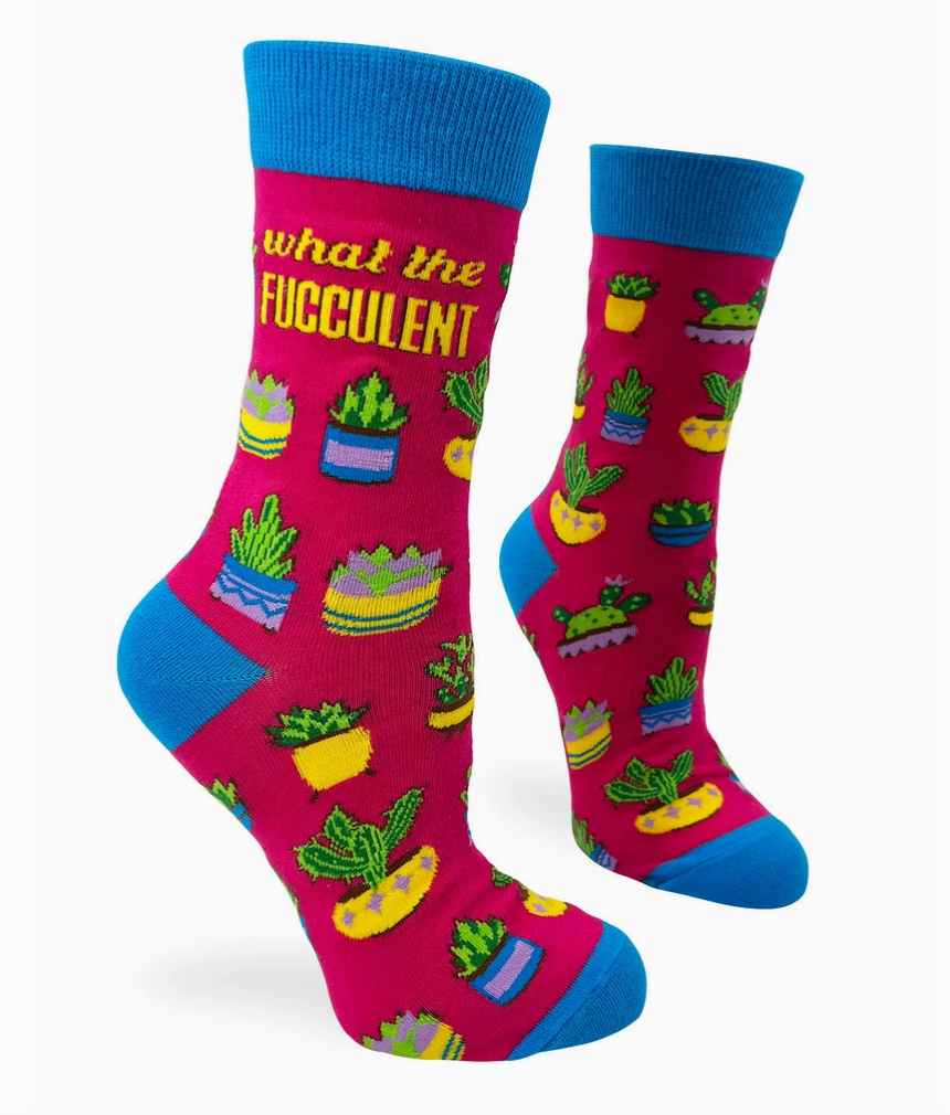 What the Fucculent Novelty Crew Socks