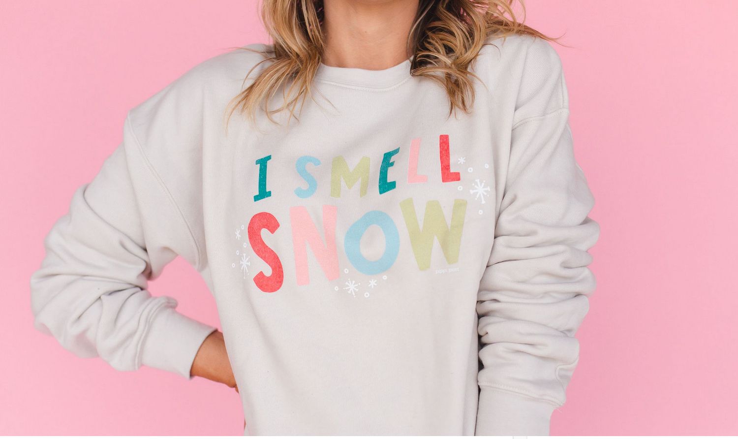 I Smell Snow Sweatshirt, Heather Dust