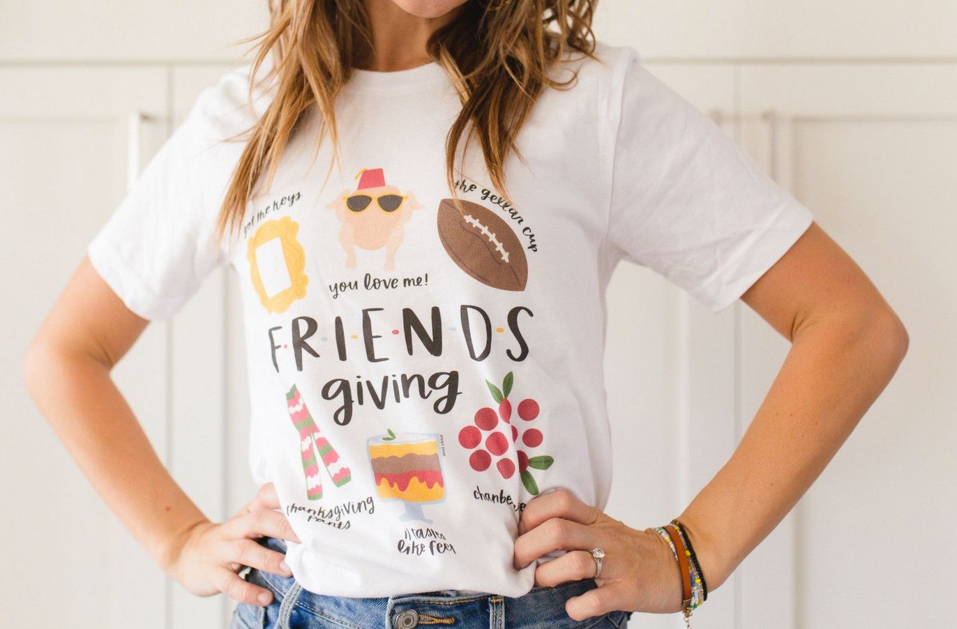 Friendsgiving T-Shirt, White