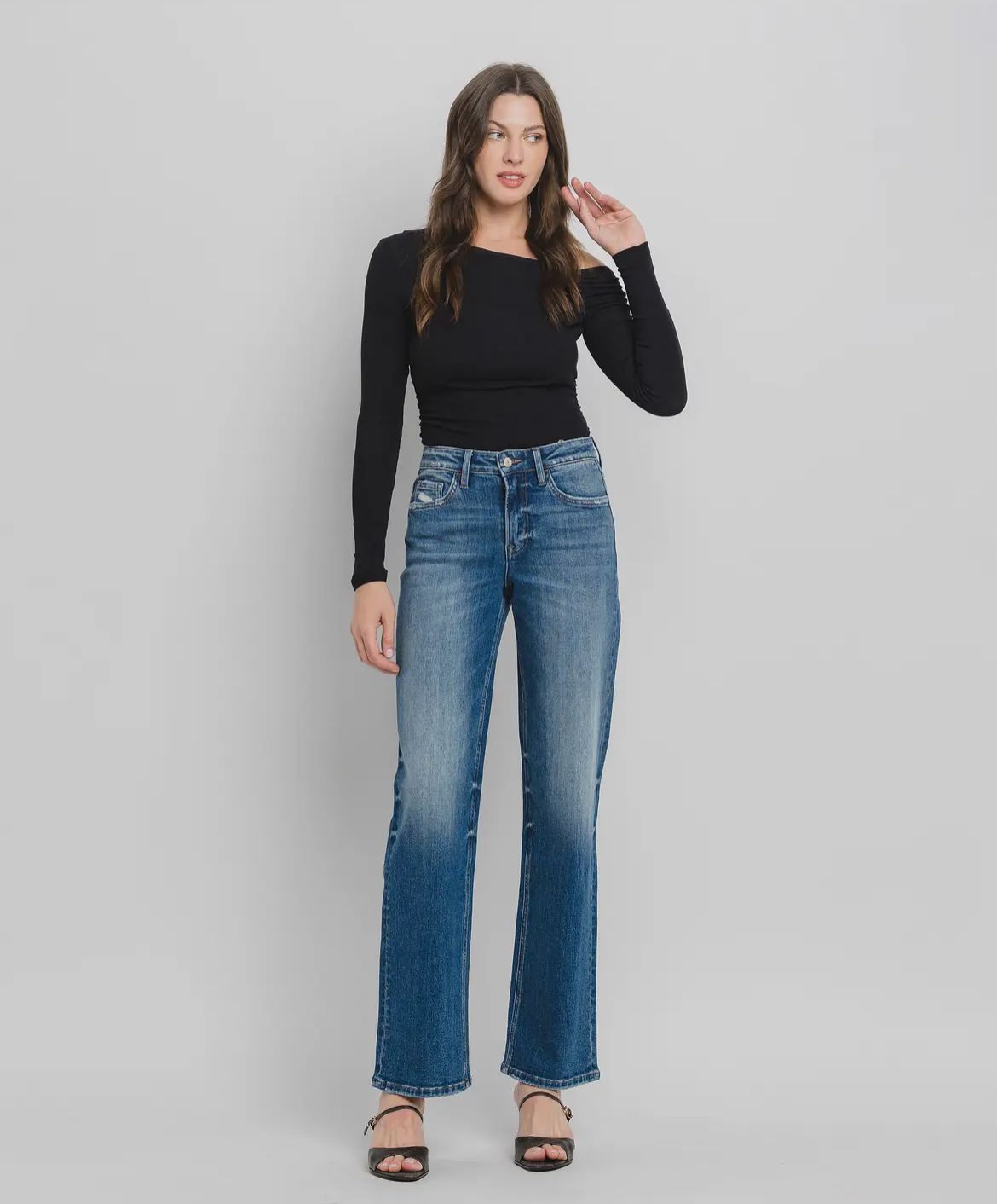 Vervet High Rise Slim Wide Denim, Dreamland