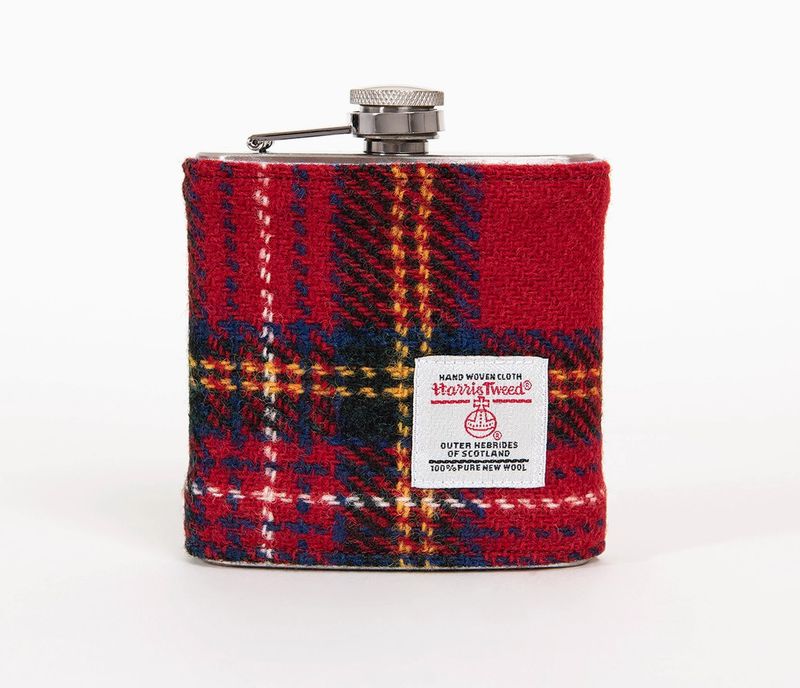 6oz Harris Tweed Hip Flask