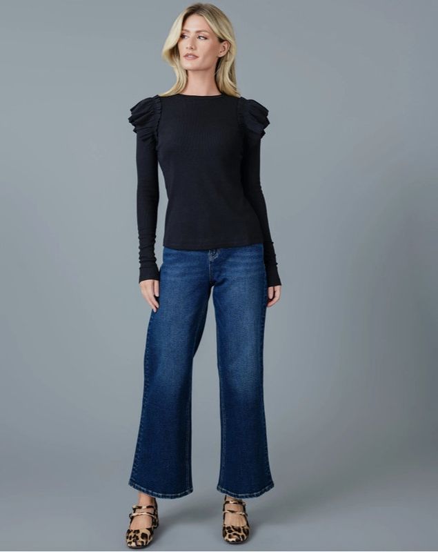 Winter Romance Top, Black Beauty