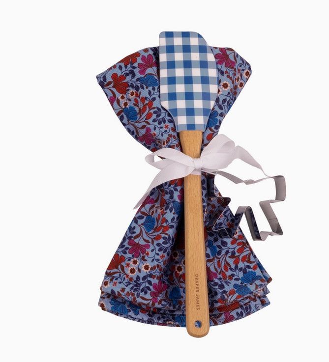 Tea Towel Gift Set, Coneflower Forever Blue