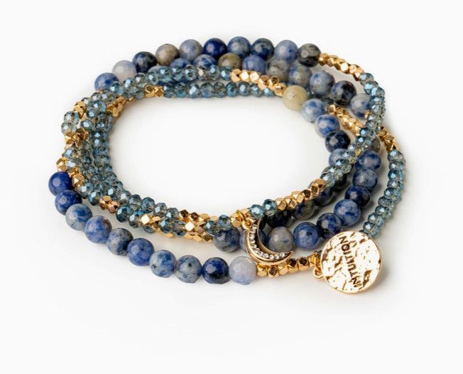 Soul Stacks Terra Stone Wrap Bracelet &amp; Necklace, Color: Sodalite