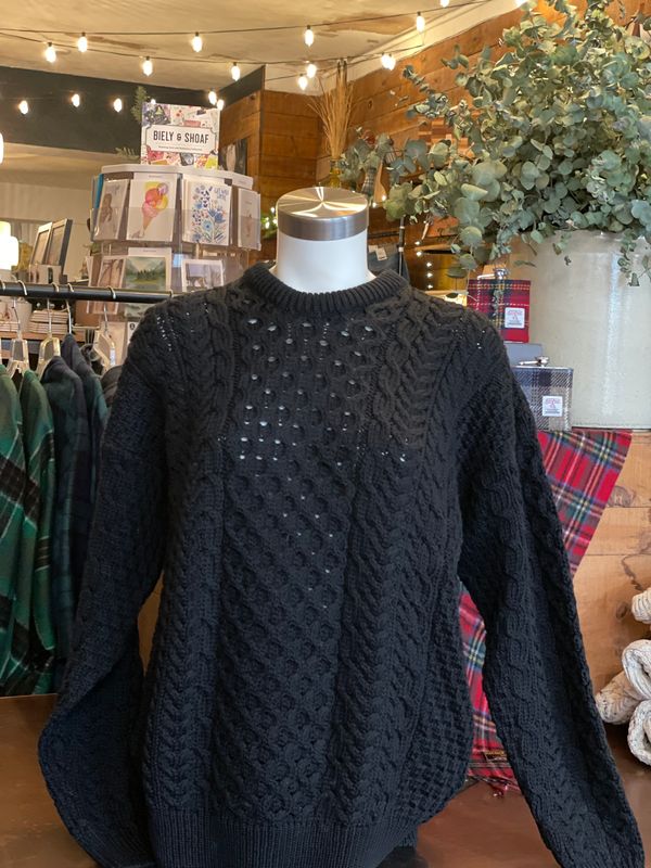 Inisheer Traditional Sweater, Black