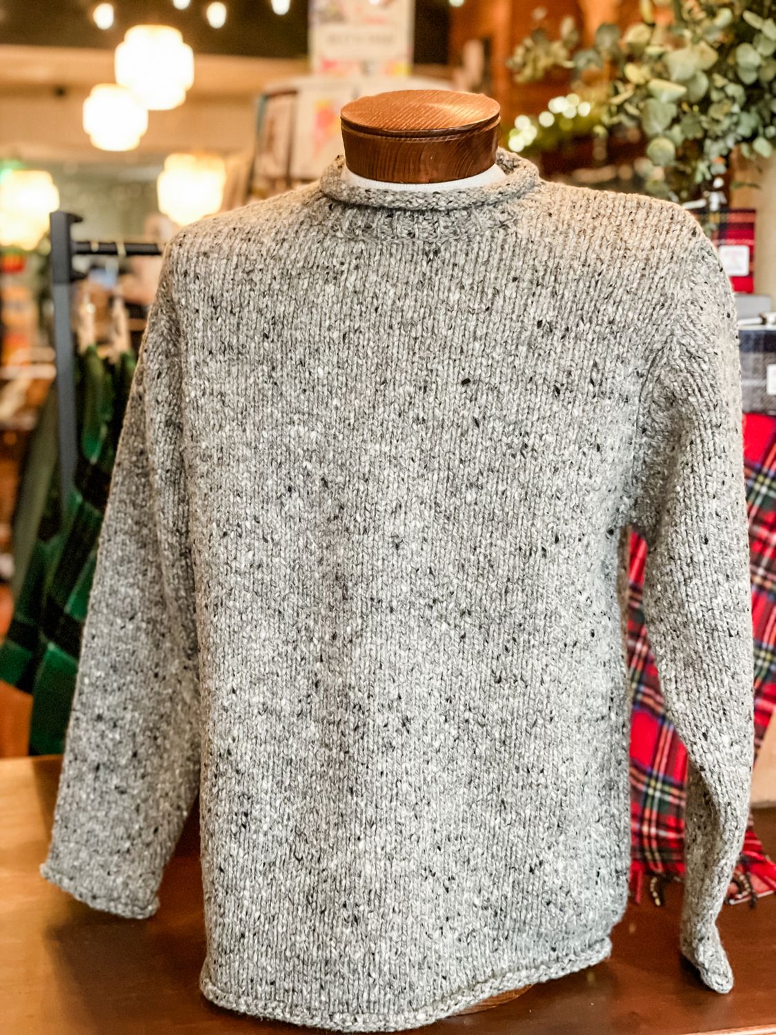 Raheen Tweed Roll Neck Mens Sweater