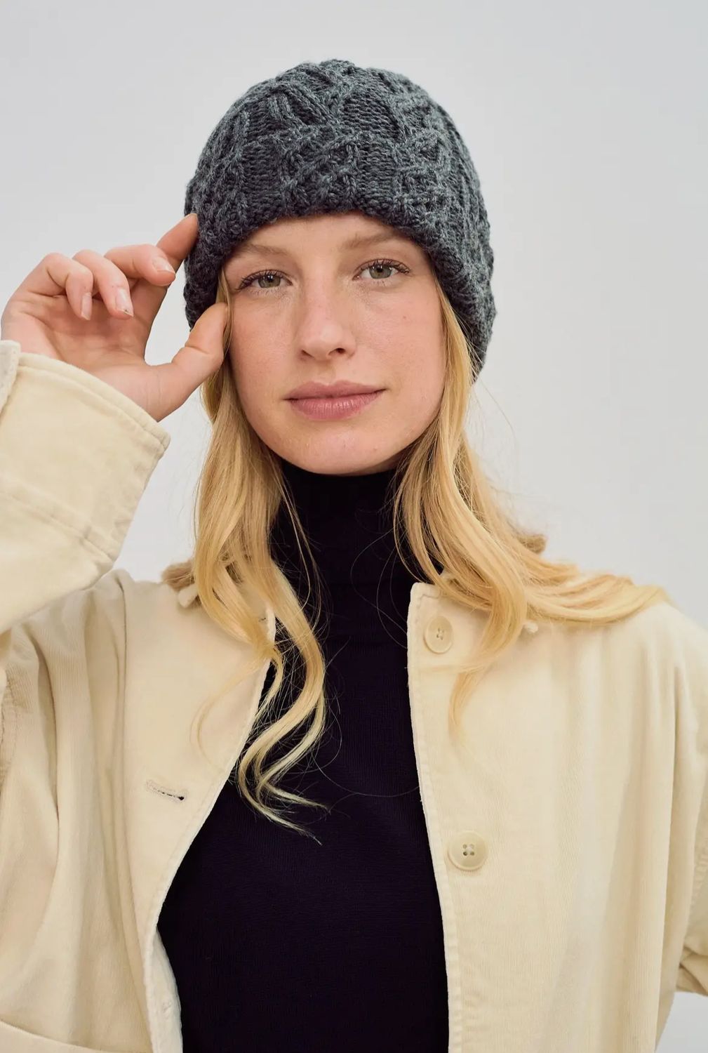 Finlough Aran Hat, Color: Grey