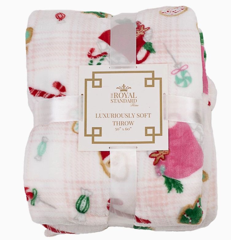 Baking Spirits Bright Throw Light Pink/Multi 50x60
