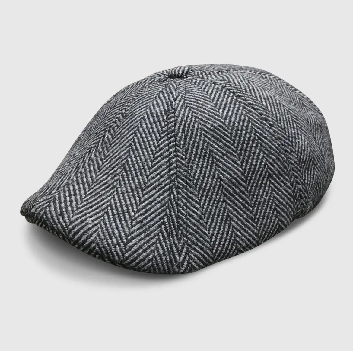 The Original Peaky Cap, Grey Herringbone, M/L