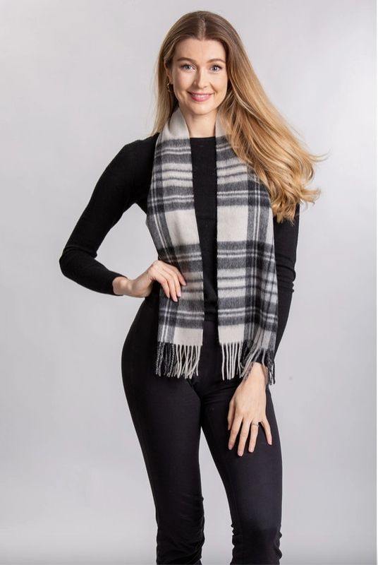 Stewart Grey Dress Lambswool Scarves