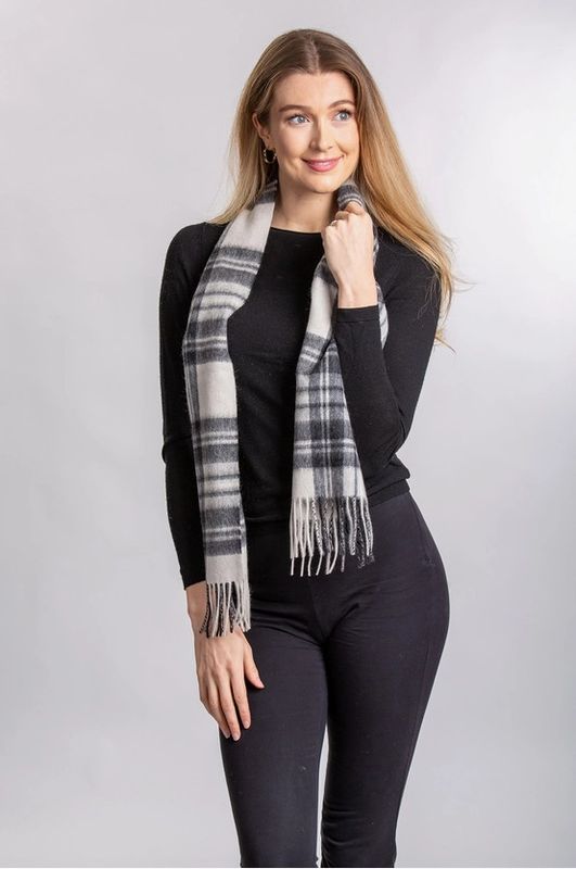 Stewart Grey Dress Lambswool Scarves