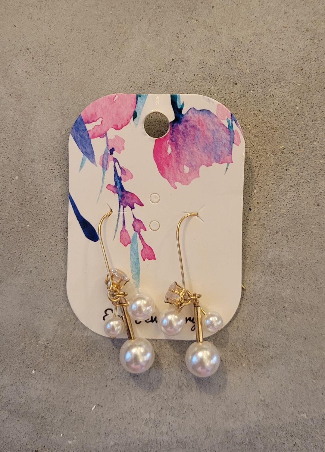 Faux Mother of Pearl Multi Dropper Earrings