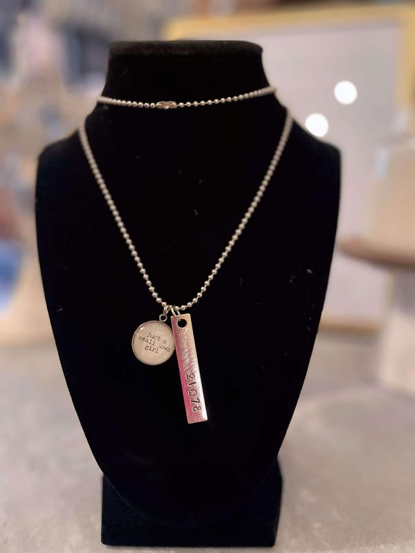 Small Town Girl Zip Code Custom Necklace, 21078
