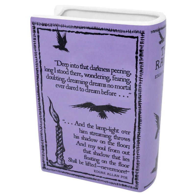Large Book Vase, the Raven - Purple