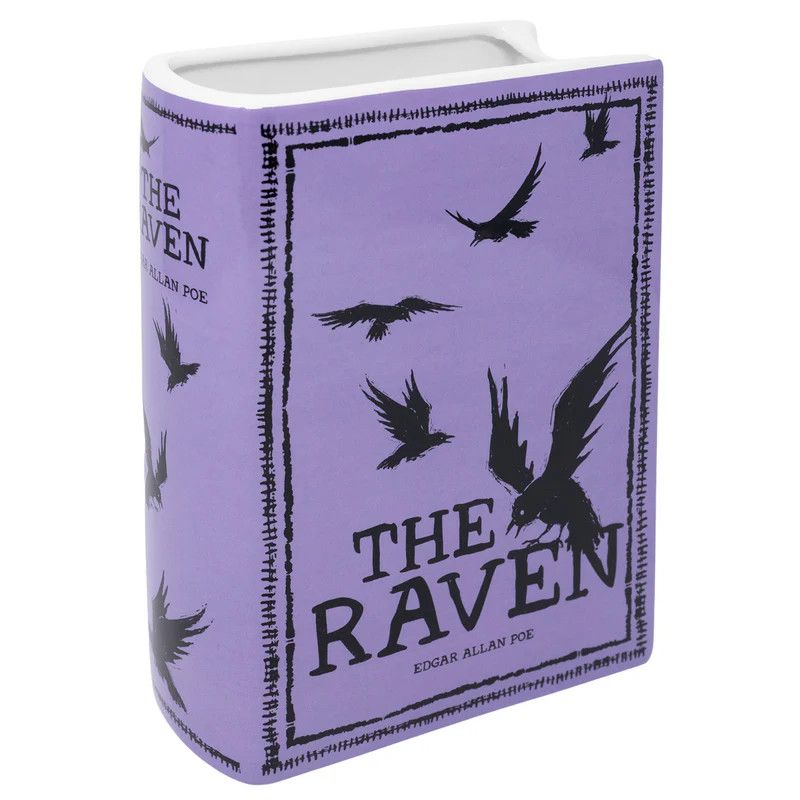 Large Book Vase, the Raven - Purple