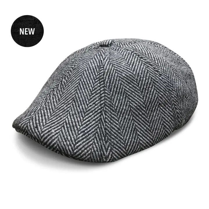 The Original Peaky Boston Scally Cap - Grey Herringbone
