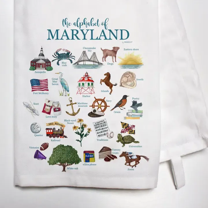 Maryland Alphabet Dish/Bar Towel