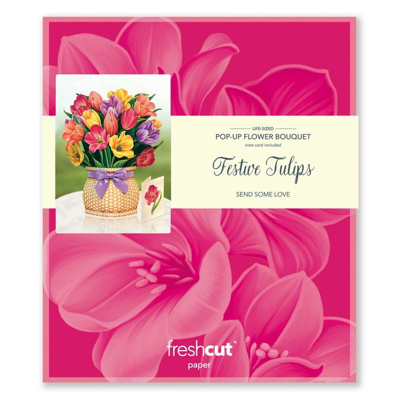 Festive Tulips Pop-Up Greeting Cards