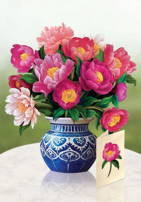 Peony Paradise Pop-Up Greetings Cards