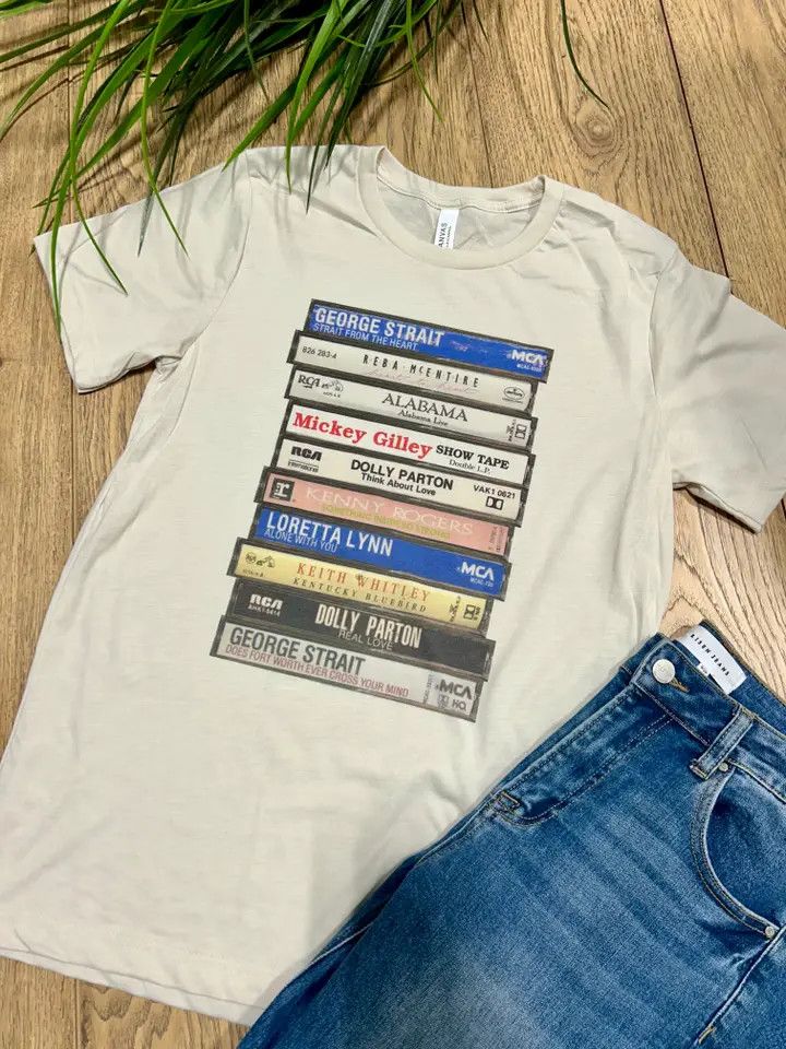 Country Albums Cassette Graphic Tee