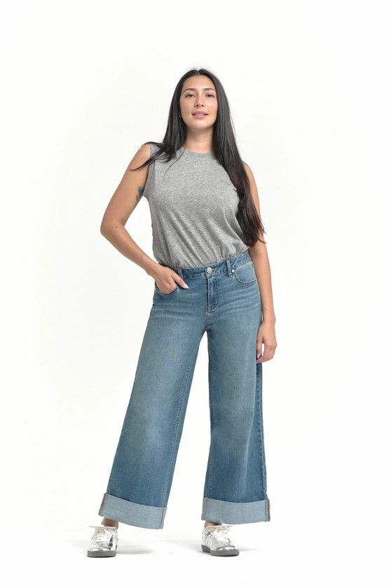 32&quot; Eco-Friendly Roll Cuff Jean