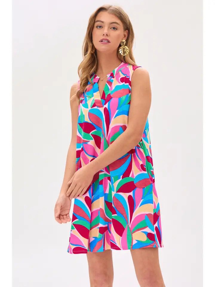 Pleated Tank Dress